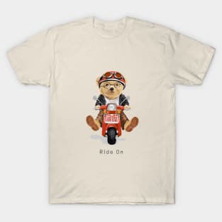 Cute bear design "Ride On" T-Shirt